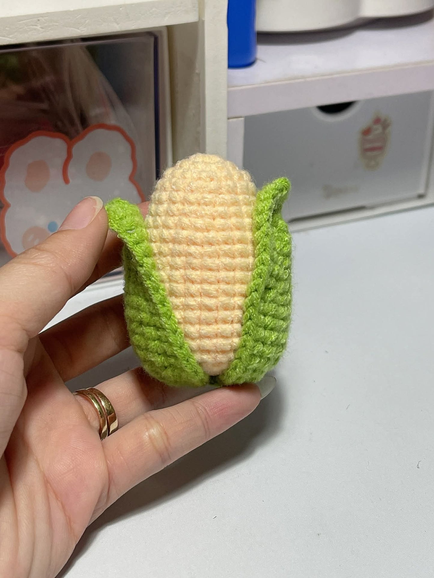 Cute Corn Crochet Keychain