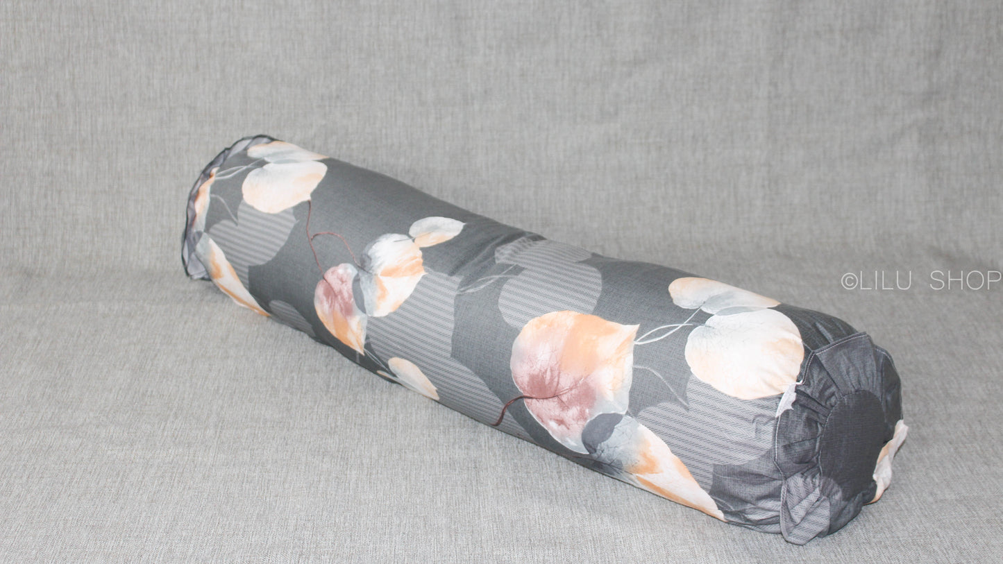 Grey Autumn Leaf - Body Pillow