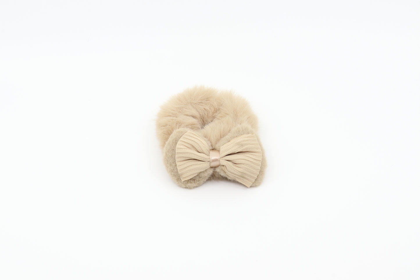 Fuzzy Bow Scrunchies