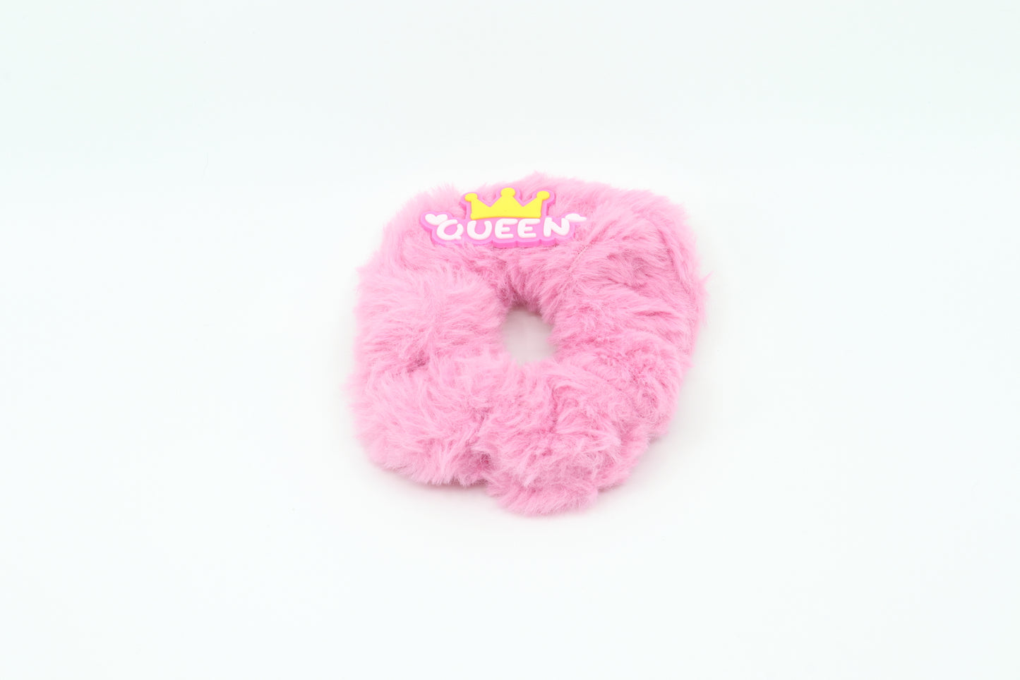 Fuzzy Pink Scrunchies