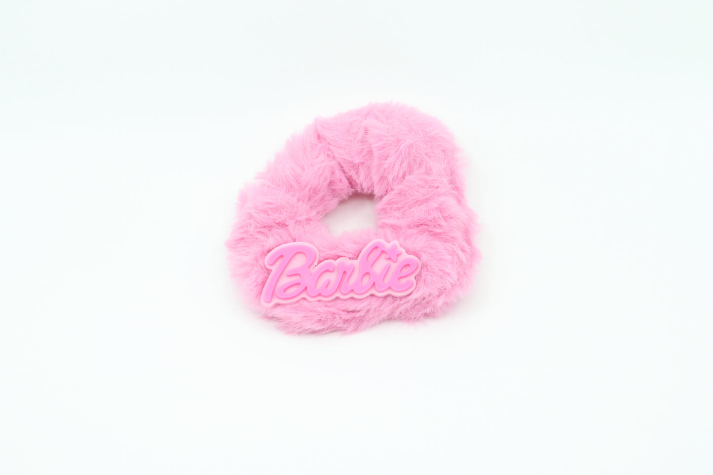 Fuzzy Pink Scrunchies