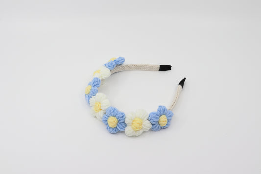 Knit Flowers Headband