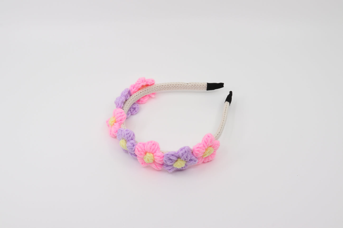 Knit Flowers Headband