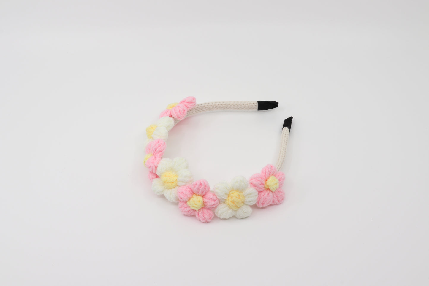 Knit Flowers Headband