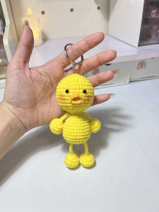 Chick Crochet Keychain
