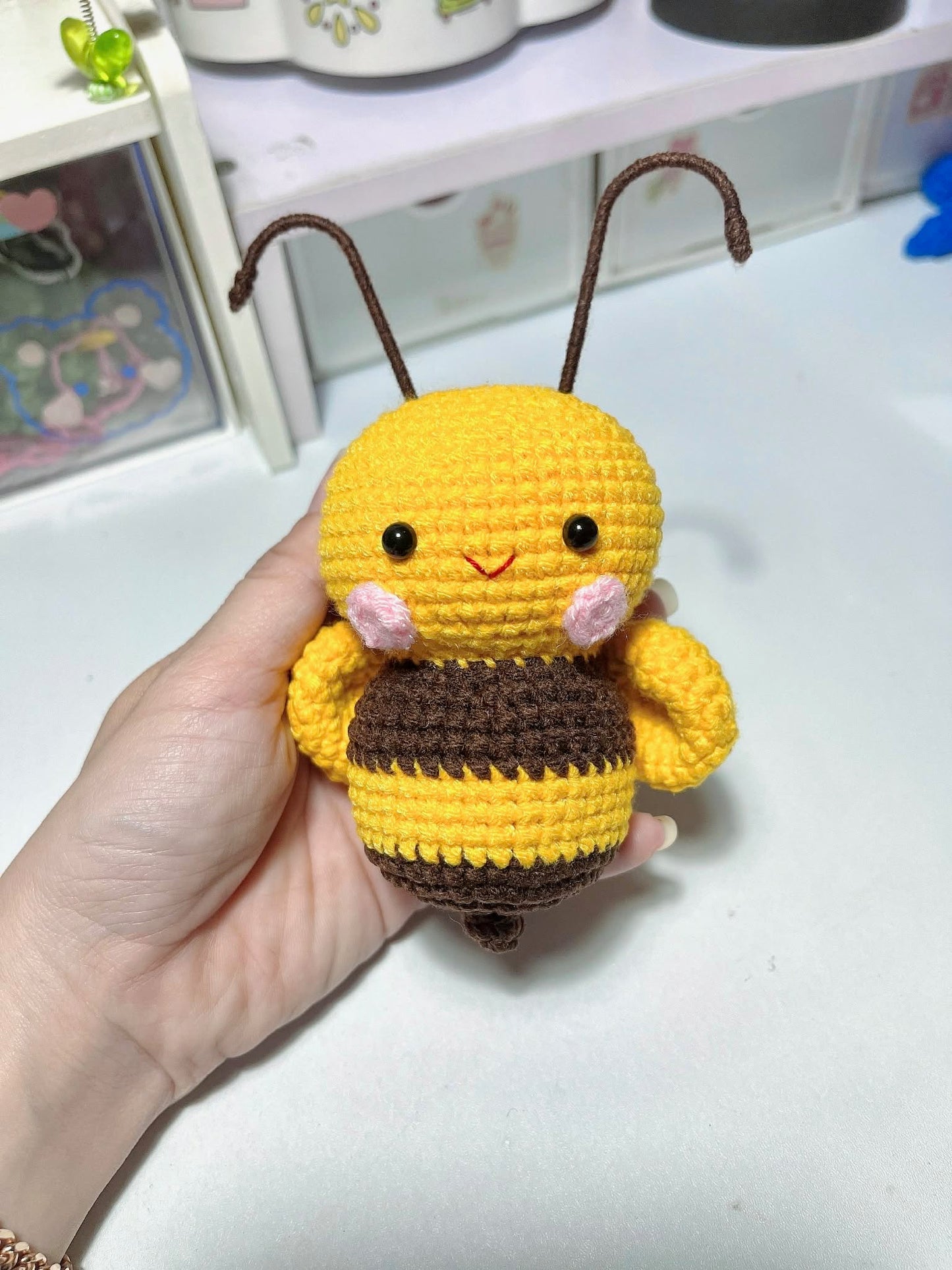 Bee Crochet Keychain