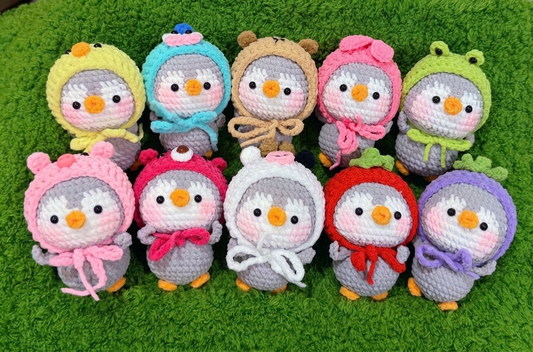 Baby Penguin Crochet Keychain